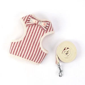 Breathable Cat Walking Harness and Leash Cool Bow Dog Harnesses for Small Dogs - Picture 1 of 13