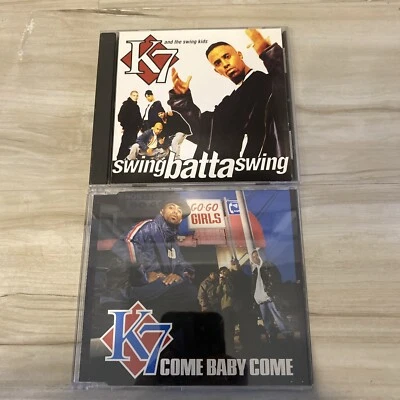 K7 2 CD LOT Come Baby Come IMPORT SINGLE & Swing Batta Swing VG+ Foto 1 de 4