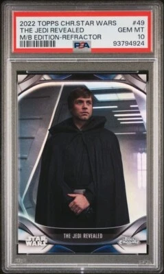 LUKE SKYWALKER * PSA 10 * BESKAR REFRACTOR * 2022 TOPPS CHROME STAR WARS JEDI 49 - Image 1 of 2
