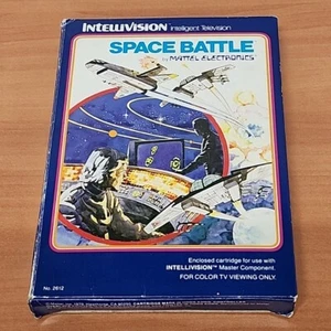 Intellivision Space Battle komplett mit Box 2 Overlays Blue Box ohne Anleitung - Bild 1 von 4