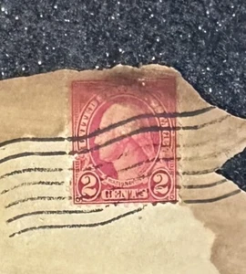 Canceled 2¢ George Washington Stamp on 1930 Partial Florist Envelope-Freeport IL - Imagen 1 de 5