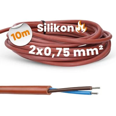 10 Meter Lapp Kabel 0046001 ÖLFLEX HEAT 180 2X 0,75mm² Silikonleitungen SiHF - Bild 1 von 4