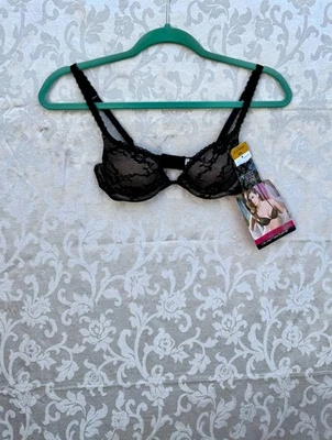 Sujetador push up con aros acolchado L’Air Kiss negro para mujer Lily of France 32A Foto 1 de 2