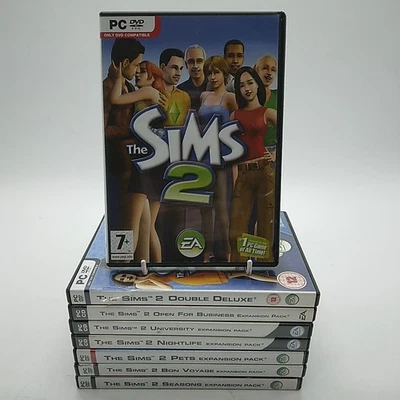 PC CD/DVD-ROM Game Bundle, The Sims 2 + 7 Expansions - Pets/Bon Voyage/Seasons - Image 1 of 4