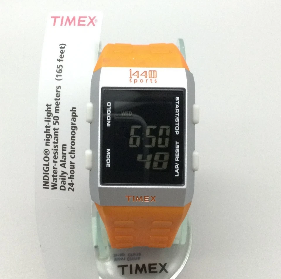 Reloj Deportivo Timex 1440 Mujer T5F701 31mm Tono Plateado Soporte Original Batería Nueva Foto 1 de 4