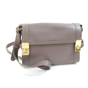 See By Chloe Shoulder Bag Purse Leather Dark Greige Authentic - Picture 1 of 10