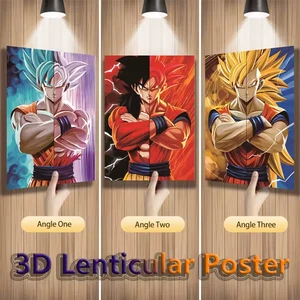 Dragon Ball Gouku Vegeta Super Saiyan 3D Lenticular Posters 3 image IN 1 effect - Picture 1 of 4