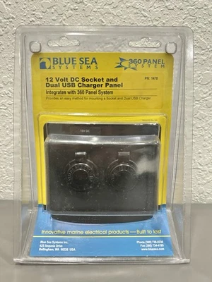Panel Blue Sea 1478 360 - Enchufe 12V DC y Cargador USB Doble Foto 1 de 4