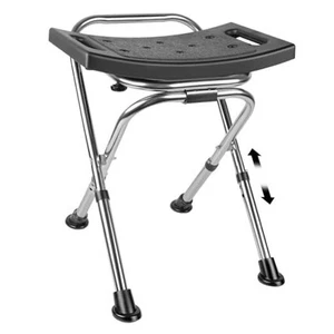 Folding Shower Chair Seat,Height Adjustable Shower Chair Seat,Stainless - Picture 1 of 8