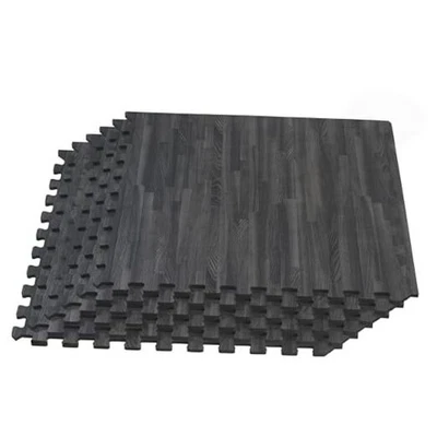 Forest Floor 5/8 Inch Thick Printed Foam Tiles, Carbon 16 Sq Ft (4 Tiles) - Image 1 of 4