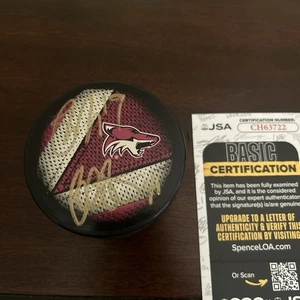 Shan Doan And Mike smith Signed hockey Puck JSA CERT - Picture 1 of 4