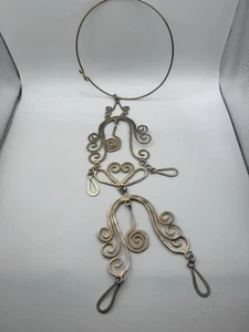 Choker collar 70s 80s necklace design is approximately 12 inches long - Picture 1 of 12