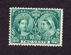 Canada #52 2 Cent Green Queen Victoria Diamond Jubilee Issue MLH - Picture 1 of 1
