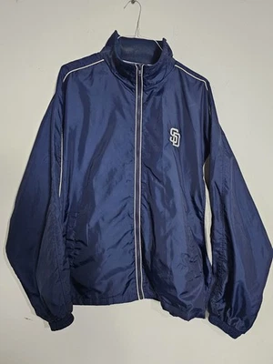 Majestic San Diego Padres MLB Jacket Mens XL Blue Baseball - Image 1 of 4