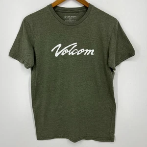 Volcom T-Shirt Men's Size S Green Logo Short Sleeve Crew Neck Cotton Blend - Picture 1 of 9