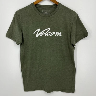 Volcom T-Shirt Men's Size S Green Logo Short Sleeve Crew Neck Cotton Blend - Image 1 of 4