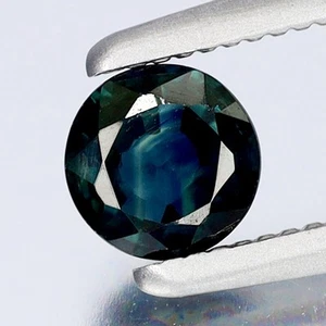 Natural 0.37ct 4mm Round Heated Greenish Blue Sapphire Madagascar, Africa - Picture 1 of 4