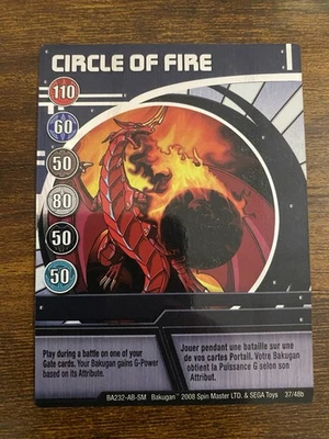 Bakugan Series 3 - 37/48B Blue Ability Card - Circle of Fire Chrome Foil - Image 1 of 3