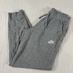 Nike Pants Womens Small Gray Club Fleece Joggers Sweatpants Lounge Active Gym - Picture 1 of 13