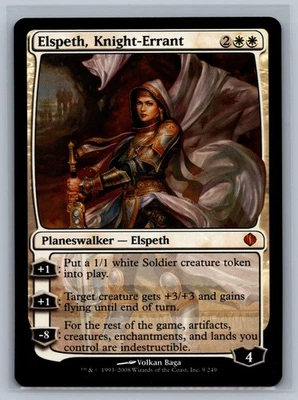 Magic The Gathering Shards of Alara Elspeth, Knight-Errant #9/249 MTG TCG CCG - Image 1 of 2