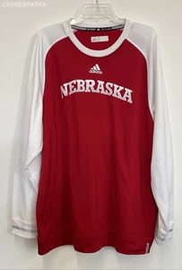 Adidas Red/White Nebraska Cornhuskers long sleeve shirt. - Size 2XL - Picture 1 of 8