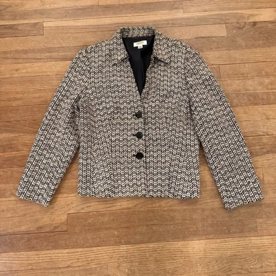 Talbots brown tan three button blazer jacket size 14P b27 - Image 1 of 4