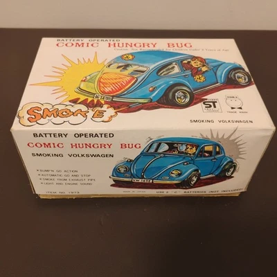 Vintage TORA Comic Hungry Bug Smoking Volkswagen Original Box  Works Excellent! - Image 1 of 4