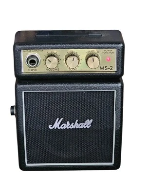 Marshall MS-2 Mini Battery Powered Guitar Amplifier, Black - Image 1 of 3