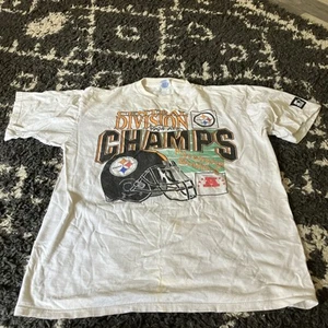 Vintage 1994 Starter NFL L Pittsburgh Steelers Division Champs distressed - Picture 1 of 6