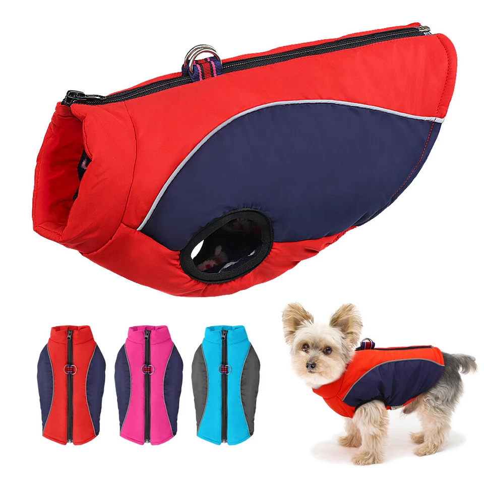 Cappottino Impermeabile Per Cani Abbigliamento Piumino Cane Pile Riflettente XL  - Image 1 of 4