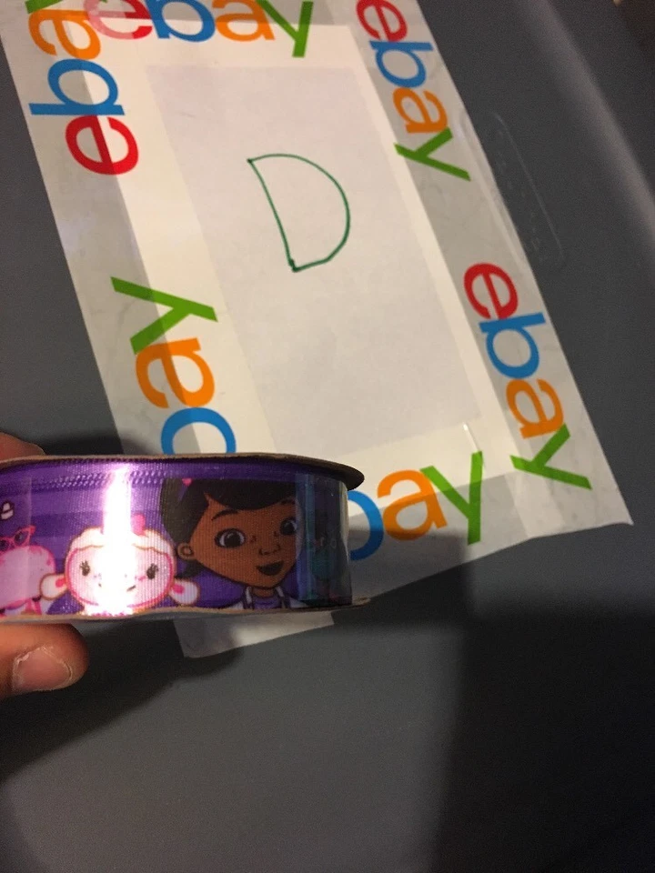 3 yd. Ribbon Disney Doc McStuffins Friendship is Best Medicine Purple Crafts Sew - Image 1 of 4