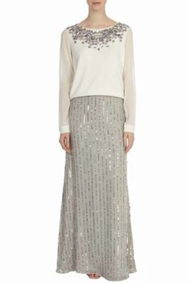 BNWT COAST Sequin Beige Maxi Party Skirt Size 6 - Image 1 of 4