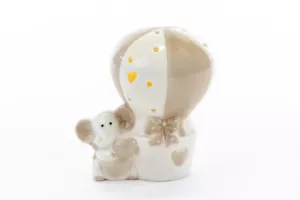 BOMBONIERA COMUNIONE COMPLEANNO BATTESIMO LED ELEFANTE PORCELLANA CON ASTUCCIO - Bild 1 von 1