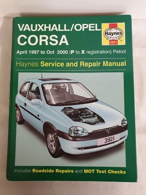 Haynes Service & Repair Manual 3921 Vauxhall/Opel Corsa April 1997- Oct 2000 P-X - Image 1 of 4