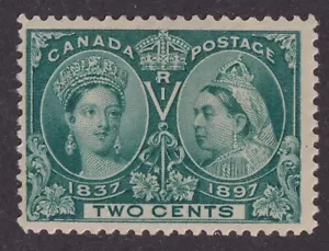 MATT'S STAMPS SCOTT CANADA #52, 2-CENT GREEN 1897 ISSUE MH, CV$37.50 - Picture 1 of 3