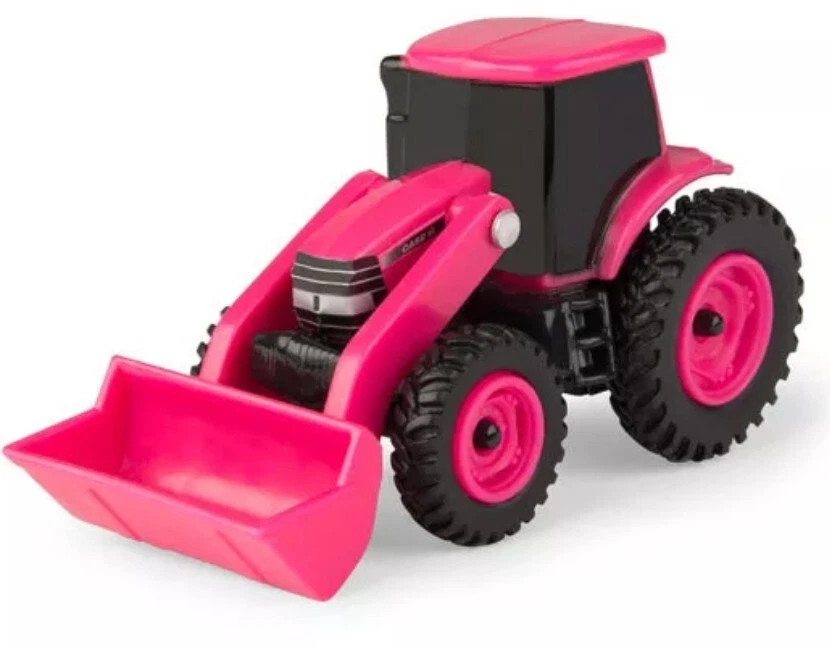 1/64 ERTL Collect N Play Case IH Pink Tractor with Loader, - ZFN46705 - Image 1 of 1