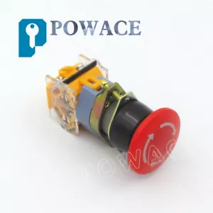 Interruttore Pulsante Insegna Rossa AC 400V NO NC E-Stop Emergenza Fungo 22mm per CNC - Foto 1 di 4