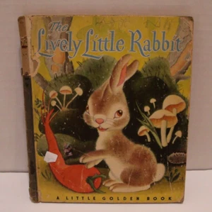 Little Golden Book The Lively Little Rabbit Ariane 1945 Early Edition HC - Picture 1 of 8