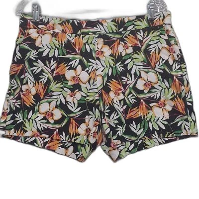 White House Black Market Shorts Womens Size 10 Multicolor Floral Pull On Chino - Image 1 of 4