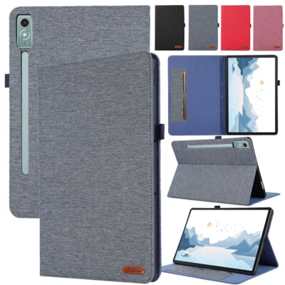 For Lenovo Tab P12 12.7 inch 2023 Tablet Case Fabric Texture Folio Stand Cover - Image 1 of 4