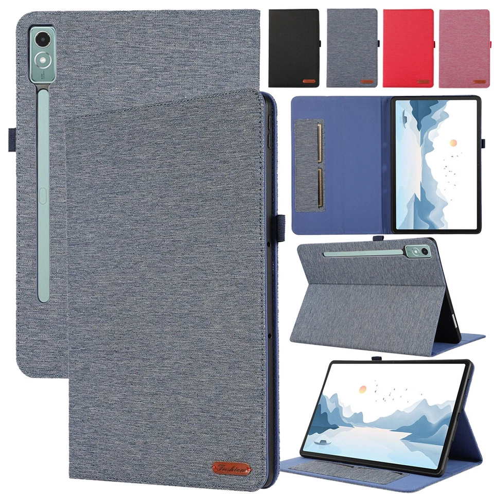 Funda para Tablet Lenovo Tab P12 12.7 pulgadas 2023 Tela Textura Folio Soporte Cubierta Foto 1 de 4