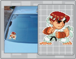 RYU Vinyl Decal #5 Car Truck Window Sticker Street Fighter Sprite Decal - Picture 1 of 1