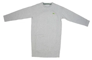 Lacoste Sport Crew Neck Cotton Gray Sweatshirt Green Croc Womens Lacoste 36 US 4 - Picture 1 of 7