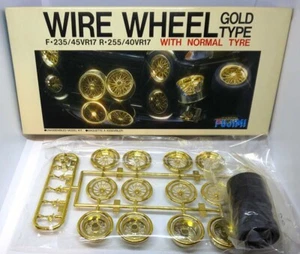 Vintage New, 3 Fujimi, #19015-IU-15, 1/24 Gold Wire Wheel & Tire Kits, - Picture 1 of 7