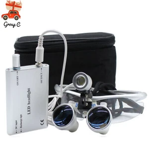 Dental Lupenbrille Lupe zahnarzt mit LED Scheinwerfer Kopflicht licht 3.5X420mm - Bild 1 von 7