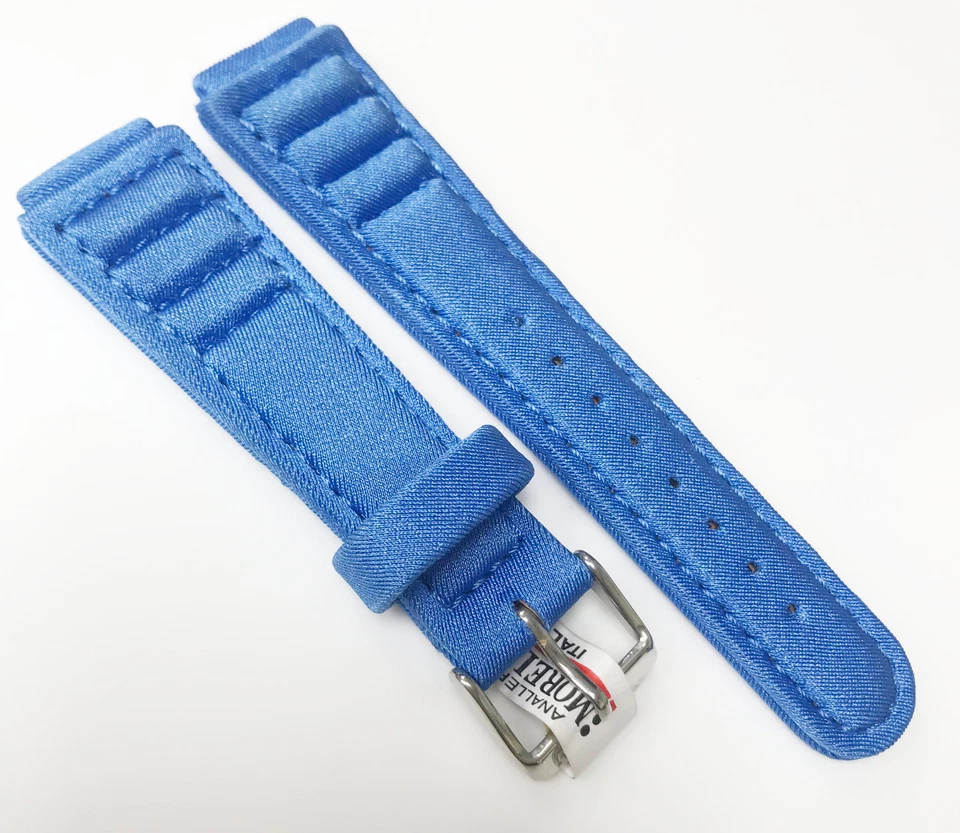 Morellato Original Genuine Anallergic Blue Silver Tone 18mm Buckle Watch Band - Image 1 of 4