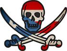 Aufkleber Aufkleber Flagge Jack Rackham Pirat PR Porto Puerto Rico