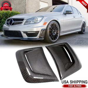 For Mercedes Benz W204 C63 2012-2014 Real Carbon Side Fender Air Vent Cover - Foto 1 di 12