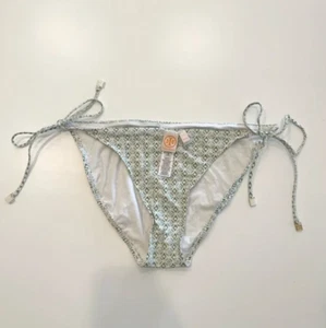 Tory Burch Bikini Bottom Geometric Print Side Tide Women Size XL Green Blue NEW - Picture 1 of 7
