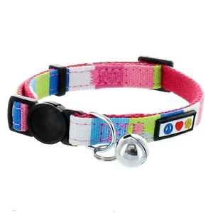 Collare per gatto regolabile multicolore collare per gatto con campana - Foto 1 di 16